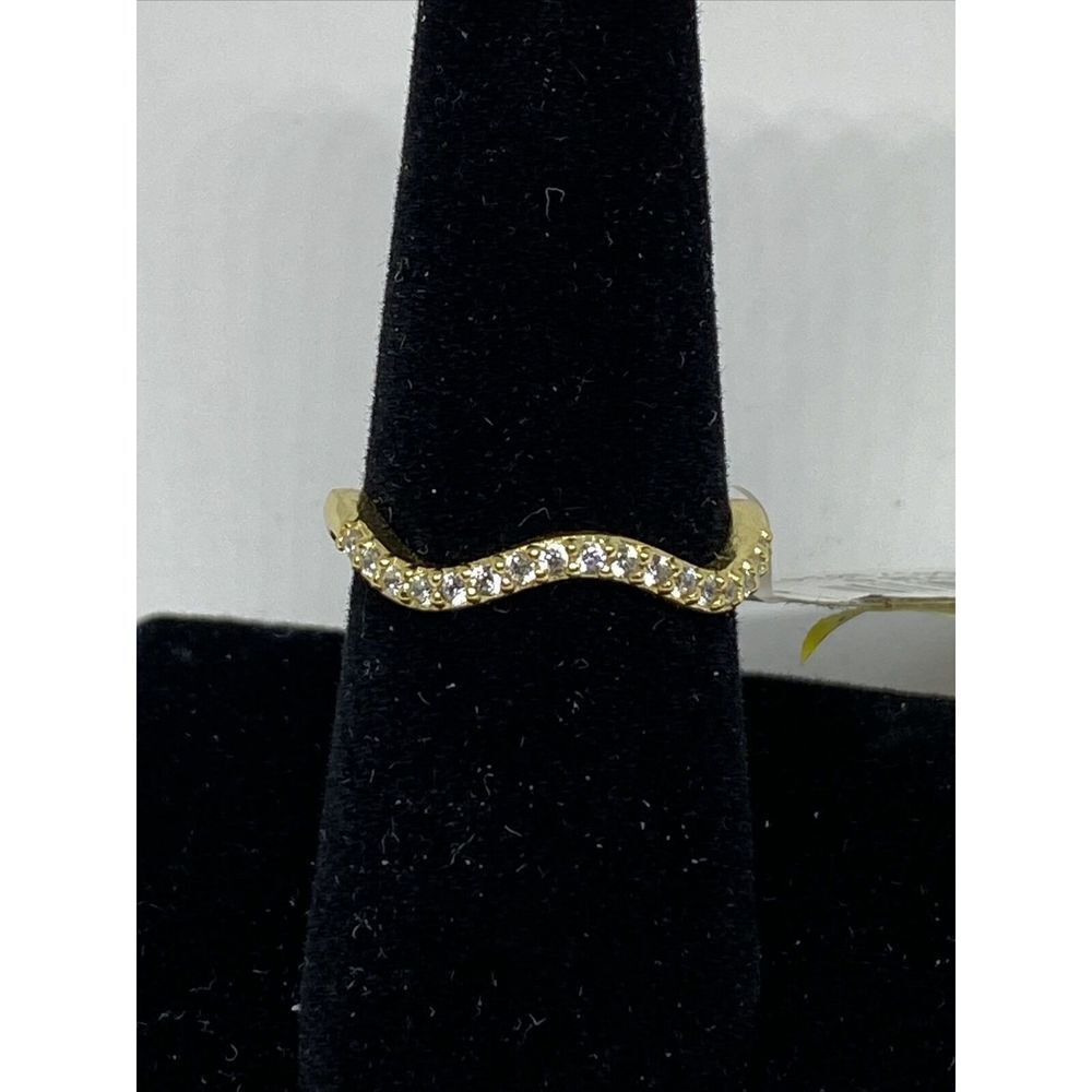 Giani Bernini Cubic Zirconia Wave Band in Sterling Silver Ring MSRP $80 CP153